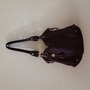 Jenrigo Italian Pebbled Leather Slouchy Tote Bag